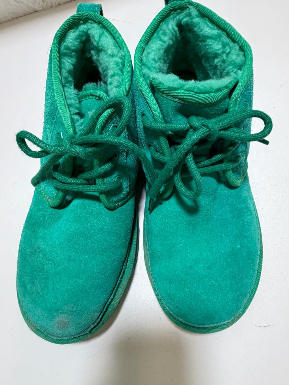 UGG Neumel Parakeet Green Suede Chukka Boots Women’s Size 7 - Picture 4 of 15